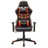 Silla De Gaming De Cuero Sintético Negro Y Naranja Multicolor