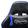 Silla De Gaming De Cuero Sintético Negro Y Azul Multicolor