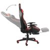 Silla Gaming Giratoria Con Reposapiés Pvc Rojo