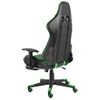 Silla Gaming Giratoria Con Reposapiés Pvc Verde