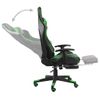 Silla Gaming Giratoria Con Reposapiés Pvc Verde