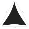 Toldo De Vela Triangular De Tela Oxford Negro 3x4x4 M