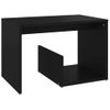 Mesa Auxiliar De Madera Contrachapada Negro 59x36x38 Cm