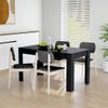 Mesa De Comedor De Madera Contrachapada Negro 140x74,5x76 Cm