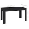 Mesa De Comedor De Madera Contrachapada Negro 140x74,5x76 Cm