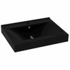 Lavabo Lujoso Con Agujero De Grifo Cerámica Negro Mate 60x46 Cm