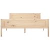 Estructura De Cama De Madera De Pino Maciza 160x200 Cm Marrón