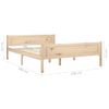 Estructura De Cama De Madera De Pino Maciza 160x200 Cm Marrón