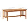 Mesa De Centro De Madera Maciza De Acacia 102x50x43 Cm Marrón