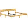 Estructura De Cama De Madera Maciza Reciclada 200x200 Cm Marrón