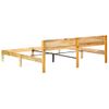 Estructura De Cama De Madera Maciza Reciclada 200x200 Cm Marrón