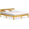 Estructura De Cama De Madera Maciza De Mango 180 Cm Marrón