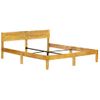 Estructura De Cama De Madera Maciza De Mango 180 Cm Marrón