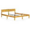 Estructura De Cama De Madera Maciza De Mango 160 Cm Marrón