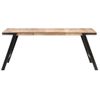 Mesa De Comedor De Madera Maciza De Mango 180x90x76 Cm Marrón