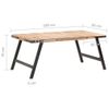 Mesa De Comedor De Madera Maciza De Mango 180x90x76 Cm Marrón