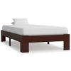 Estructura De Cama Madera Maciza Pino Marrón Oscuro 100x200 Cm