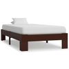 Estructura De Cama Madera Maciza Pino Marrón Oscuro 90x200 Cm