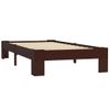 Estructura De Cama Madera Maciza Pino Marrón Oscuro 90x200 Cm