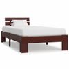 Estructura De Cama Madera Maciza Pino Marrón Oscuro 100x200 Cm