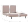 Estructura De Cama De Cuero Sintético Capuchino 90x200 Cm Beige