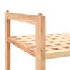 Zapatero De Madera Maciza De Nogal 69x26x40 Cm Beige