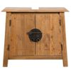 Mueble De Lavabo Madera Maciza De Pino 70x32x63 Cm Marrón