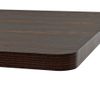 Mesa Bar Bistró Mdf Y Acero Cuadrada Fresno Oscuro 80x80x75 Cm Marrón