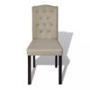 Sillas De Comedor 6 Unidades De Tela Camel Beige