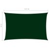 Toldo De Vela Rectangular De Tela Oxford Verde Oscuro 2x4,5 M