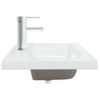 Lavabo Empotrado Con Grifo Cerámica Blanco 101x39x18 Cm