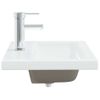 Lavabo Empotrado Con Grifo Cerámica Blanco 61x39x18 Cm