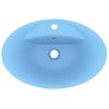 Lavabo Lujoso Con Rebosadero Cerámica Azul Claro 58,5x39 Cm