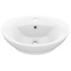 Lavabo Lujoso Con Rebosadero Cerámica Blanco Mate 58,5x39 Cm