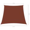 Toldo De Vela Trapezoidal De Tela Oxford Terracota 3/5x4 M Marrón