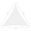 Toldo De Vela Triangular Tela Oxford Blanco 4,5x4,5x4,5 M