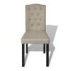 Sillas De Comedor 4 Unidades Tela Camel Beige