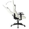 Silla De Gaming De Cuero Sintético Blanco Y Negro Multicolor