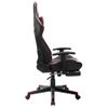 Silla De Gaming Reposapiés Cuero Sintético Negro Y Rojo Tinto Multicolor