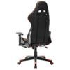 Silla De Gaming Con Reposapiés Cuero Sintético Negro Y Naranja Multicolor