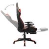 Silla De Gaming Con Reposapiés Cuero Sintético Negro Y Naranja Multicolor