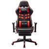 Silla De Gaming Con Reposapiés Cuero Sintético Negro Y Rojo Multicolor