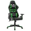 Silla De Gaming De Cuero Sintético Negro Y Verde Multicolor