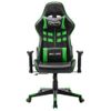 Silla De Gaming De Cuero Sintético Negro Y Verde Multicolor