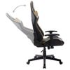 Silla De Gaming De Cuero Sintético Negro Y Dorado Multicolor