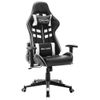 Silla De Gaming De Cuero Sintético Negro Y Blanco Multicolor