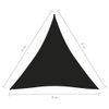 Toldo De Vela Triangular Tela Oxford Negro 4x4x4 M