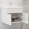 Mueble Con Lavabo Madera De Ingeniería Blanco Brillo