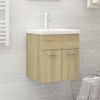 Mueble Con Lavabo Madera De Ingeniería Roble Sonoma Marrón