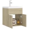 Mueble Con Lavabo Madera De Ingeniería Roble Sonoma Marrón